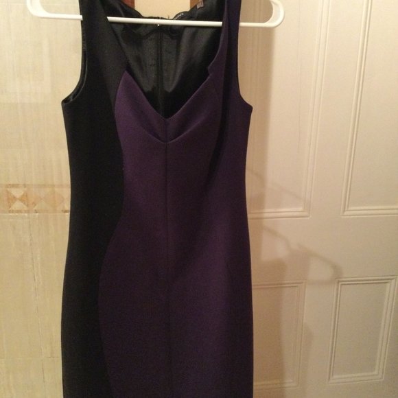 Gorgeous Tahari Dress, Size 8, Eggplant & Black - Picture 1 of 2